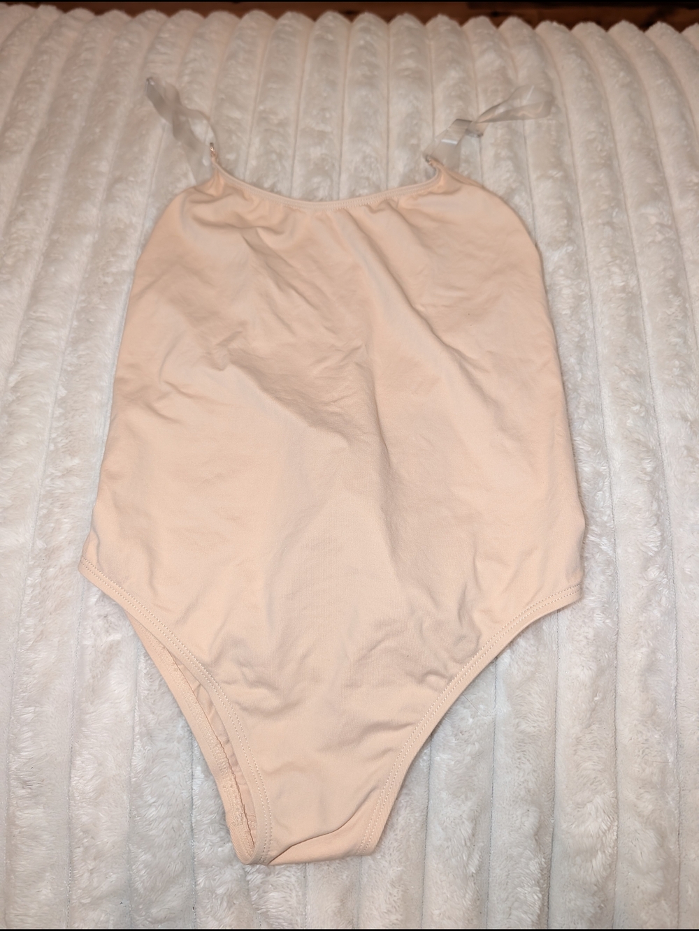 Capezio Girls' Dance Leotard in Light Nude Pink Medium